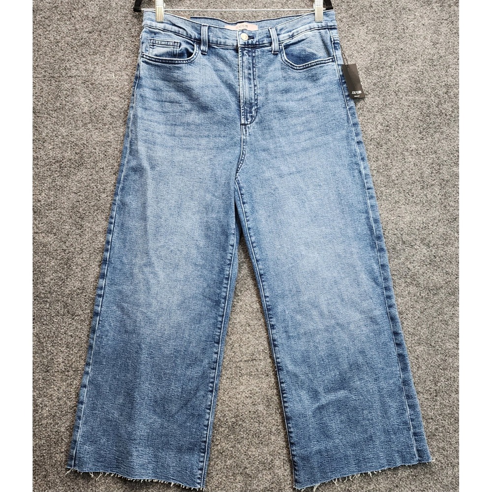 NWT Joe's Jeans Bolivia High Rise Wide Leg Crop Raw Hem Jeans Size 31